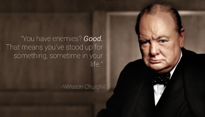 The point is not to make enemies, but to stand up for something you believe in...